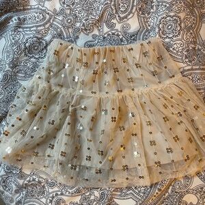 3/$12 H&M Beige Sequin Mini Skirt